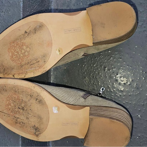 Vince Camuto Tan Perforated Ankle Booties - Picture 5 of 9